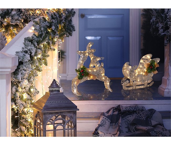 Beliani Decoração LED ENODAK Cinza