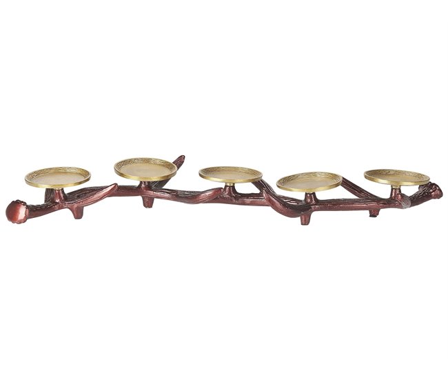 Beliani Candelabro CLEONAE Castanho