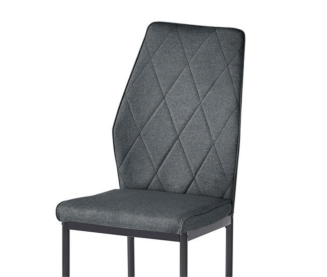 Pacote com 4 cadeiras contemporâneas para sala de estar e jantar Cinza