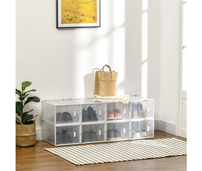 Armário Modular PP HOMCOM, casa - móveis de armazenamento 28 Branco