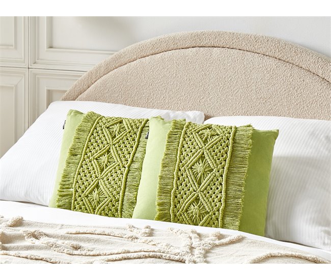 Beliani Almofada decorativa KALAM 45x45 Bege