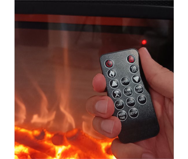 Lareira De Parede 1500w Fuego Roberta Turquesa
