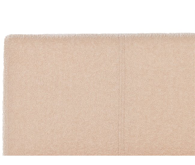 Beliani Cama com estrado Bouclé MARMANDE 86x214 Bege