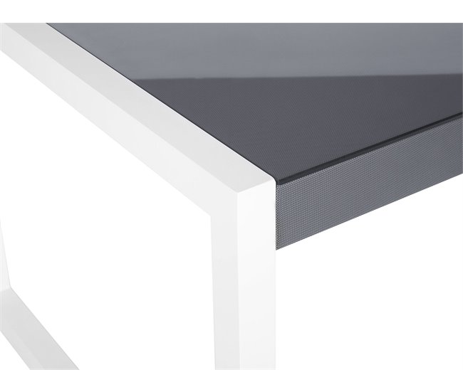 Beliani Mesa de jardim BACOLI Branco/ Bege