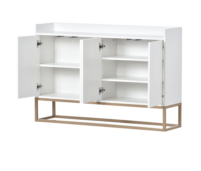 Aparador, portas, móveis de sala de jantar, sala de jantar 120 Branco