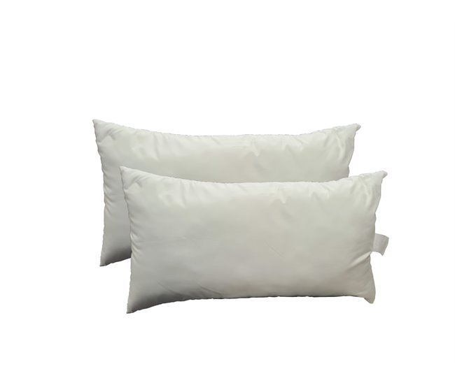 Conjunto de 2 almofadas de fibra SUPRA 70cm Branco