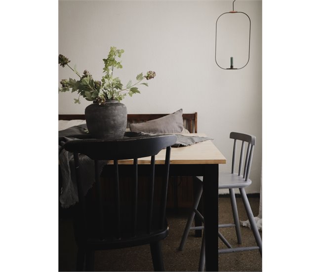 Beliani Mesa de comedor GEORGIA 90x150 Preto