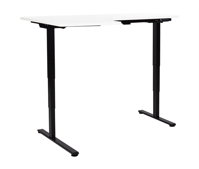 Beliani Secretária ajustável DESTINES 160x109 Branco/ Preto