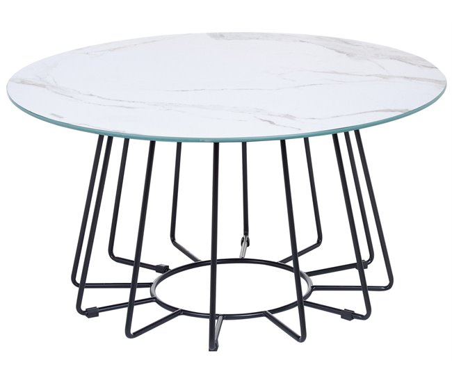 Beliani Mesa de centro BERNIE 80x80 Branco