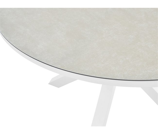 Beliani Conjunto de refeição MALETTO/GROSSETO Branco/cinza