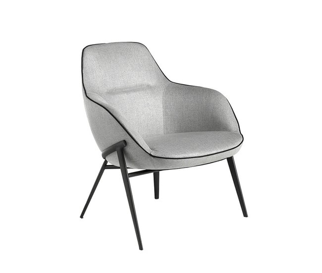 ANGEL CERDA Poltrona em tecido cinzento Cinza