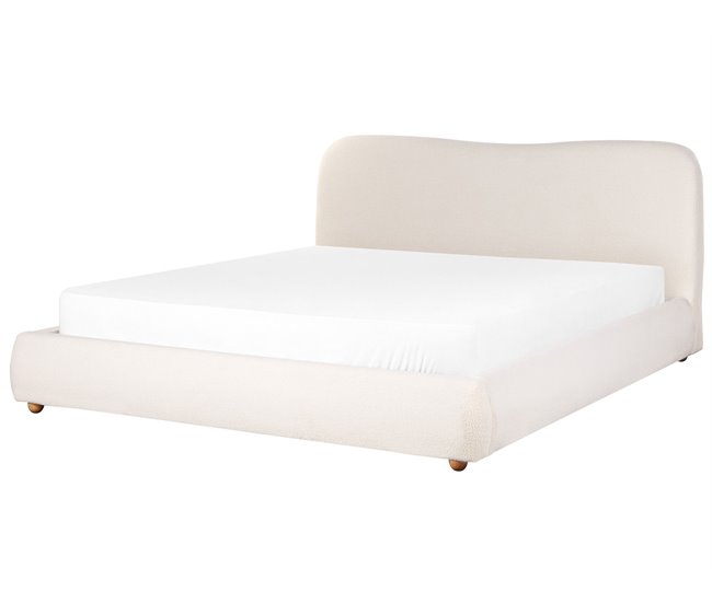 Beliani Cama baú Bouclé BLAGNAC 200x228 Bege
