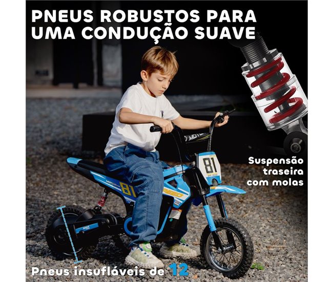 Moto Elétrica para Crianças PP, Metal AIYAPLAY Azul