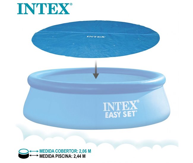 Cobertura solar INTEX para piscinas redondas Azul