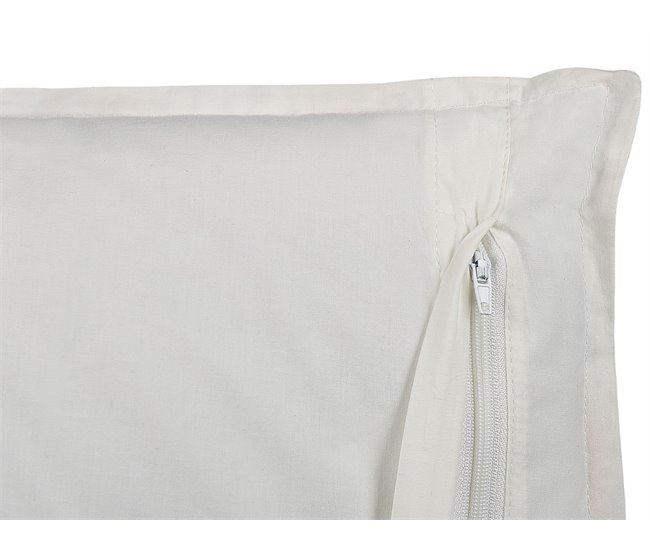 Beliani Almofada decorativa MEADIA Branco/ Bege