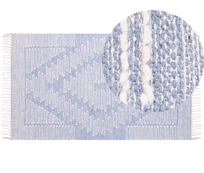 Beliani Pelos curtos ANSAR 80x150 Branco/ Bege