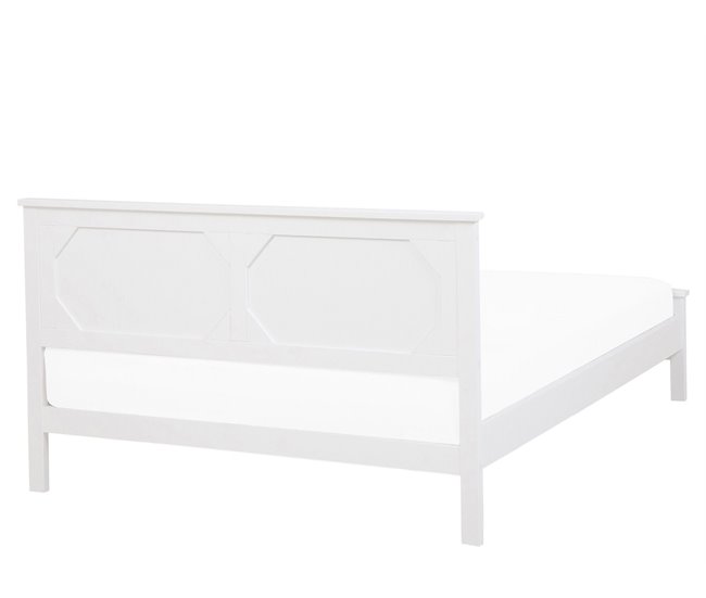 Beliani Cama Pinho OLIVET 169x208 Branco