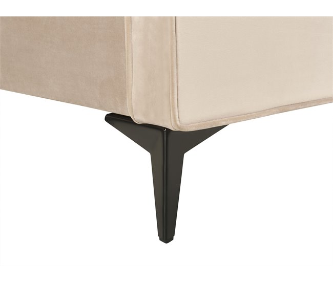 Beliani Cama com estrado Veludo VALOGNES 172x220 Bege