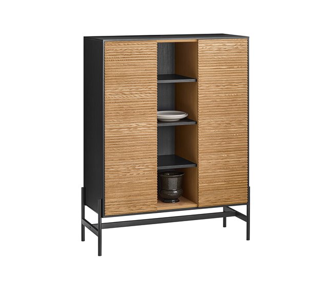 Aparador buffet para sala de estar SoBuy PT Preto