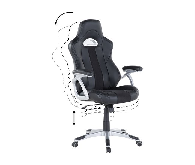 Beliani Cadeira executiva ADVENTURE Preto