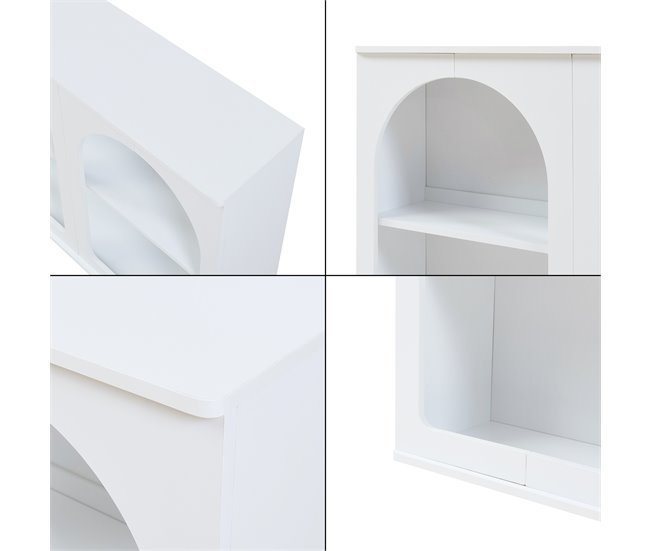 Aparador Trorhun MDF [en.casa] 160 Branco