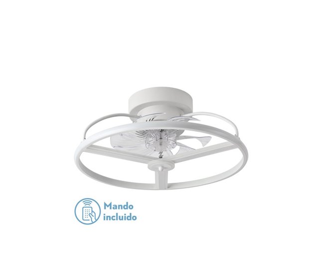  Ventilador de tecto metálico Série Bora Branco