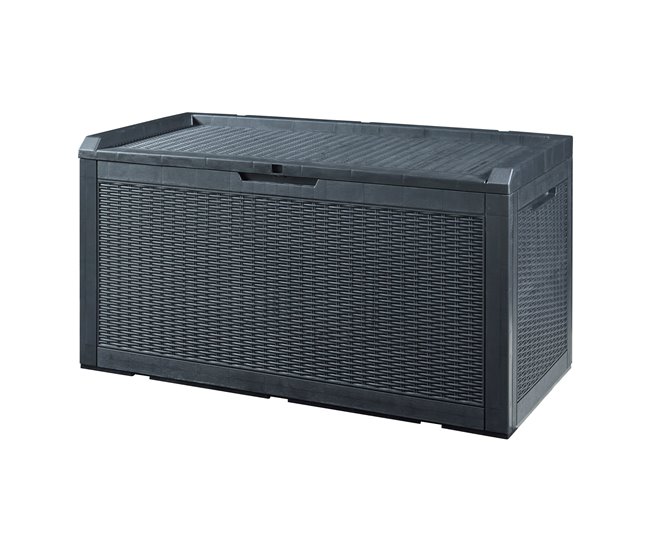 Arca de exterior Atella 380 L com almofada Preto