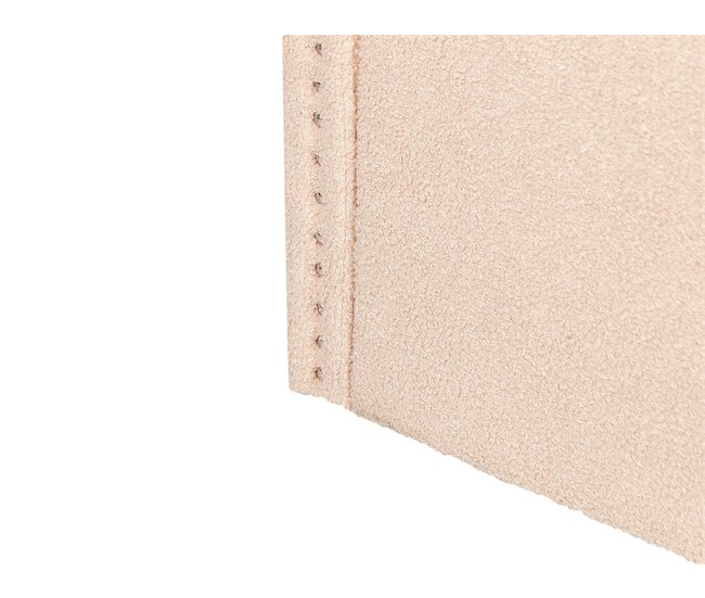 Beliani Cama com estrado Bouclé TROYES 99x213 Bege