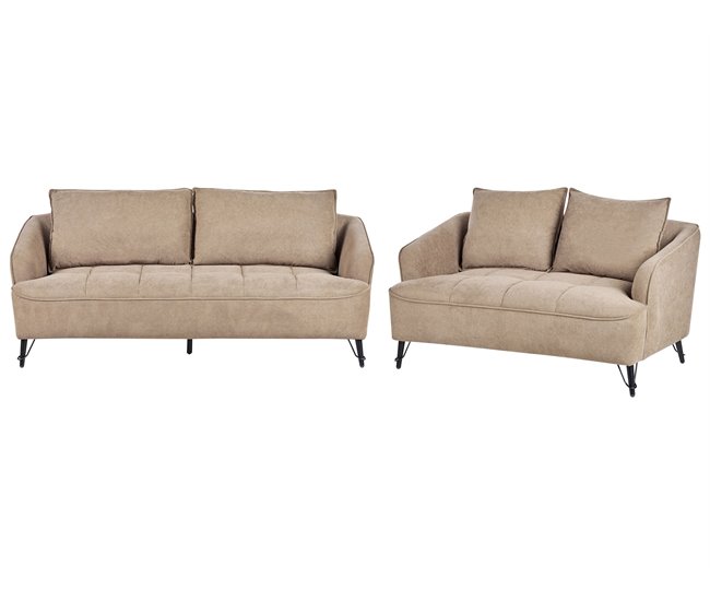 Beliani Conjunto de sofás HOBRO Branco
