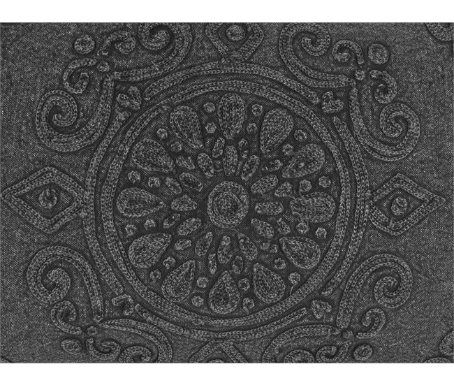 Beliani Almofada decorativa VELOOR Cinza Escuro