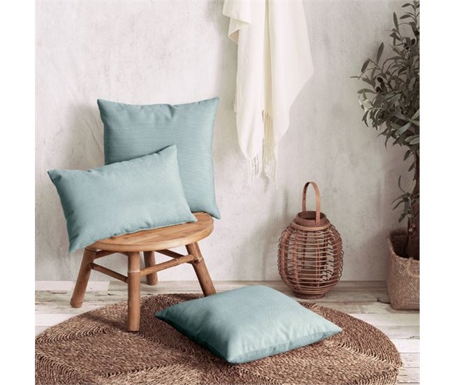 Almofada quadrada bombazina Dune Azul