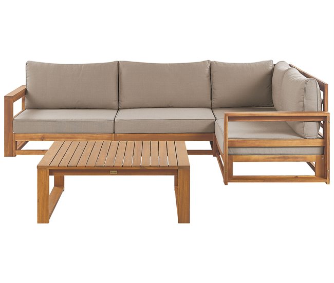 Beliani Conjunto lounge TIMOR Cinza Escuro