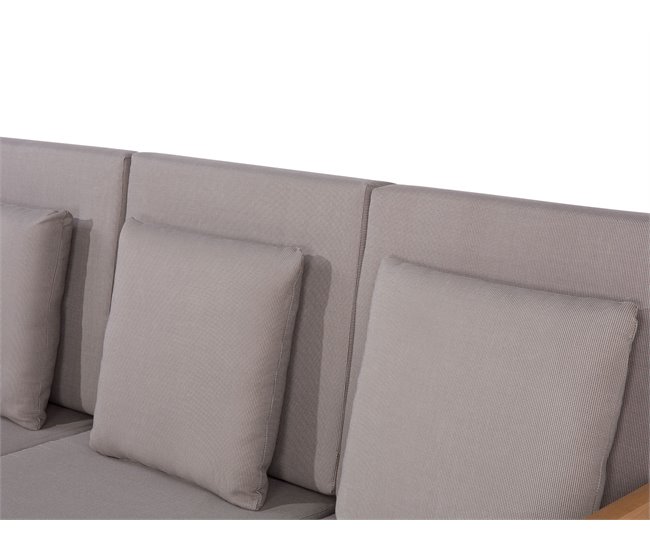 Beliani Conjunto de jardín Madera de acacia con certificado FSC® PATAJA Cinza Escuro