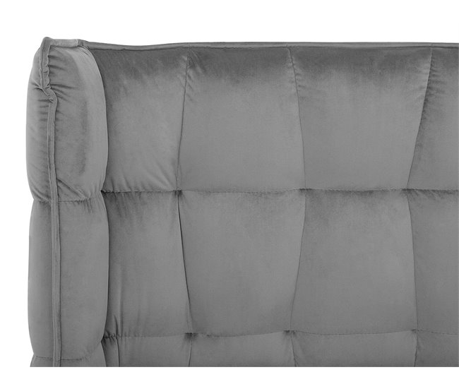 Beliani Cama com estrado Veludo SENLIS 254x220 Bege