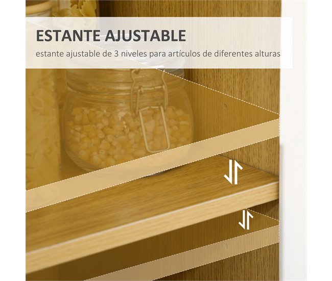 Aparador para Micro-Ondas Melamina de Madeira HOMCOM 90 Branco