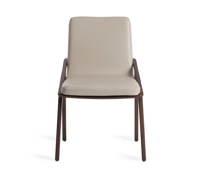ANGEL CERDA Cadeira em pele ecológica vison Nogal