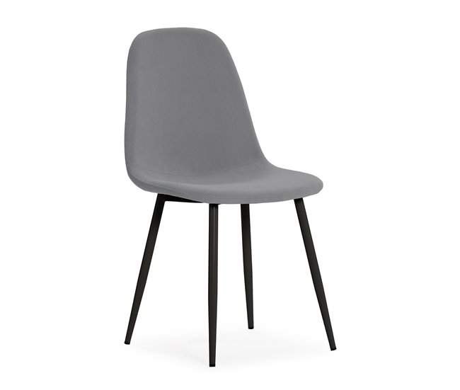 Conjunto de 1 mesa e 4 cadeiras MINKA Branco/cinza