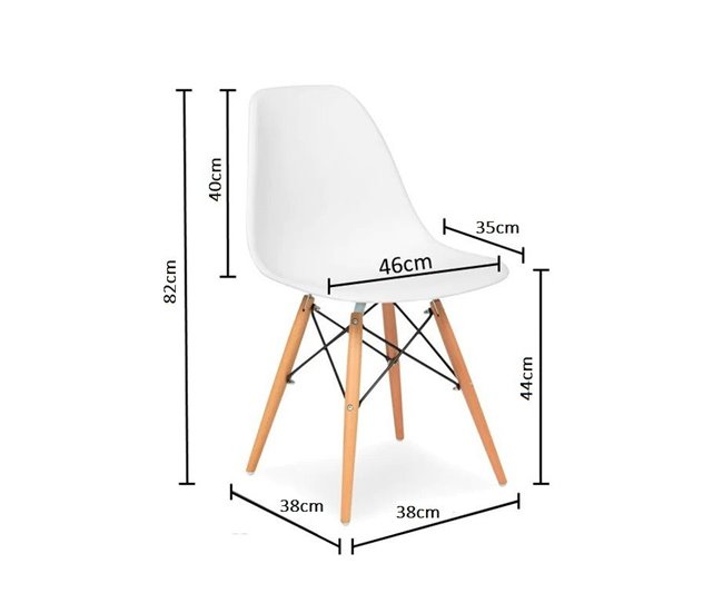Pack Mesa Redonda de Vidro Temperado + 4 Cadeiras  Estilo Nórdico 90x90 Branco