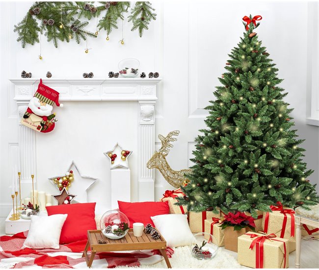 Árvore de Natal de efeitos reais Verde/ Cinza