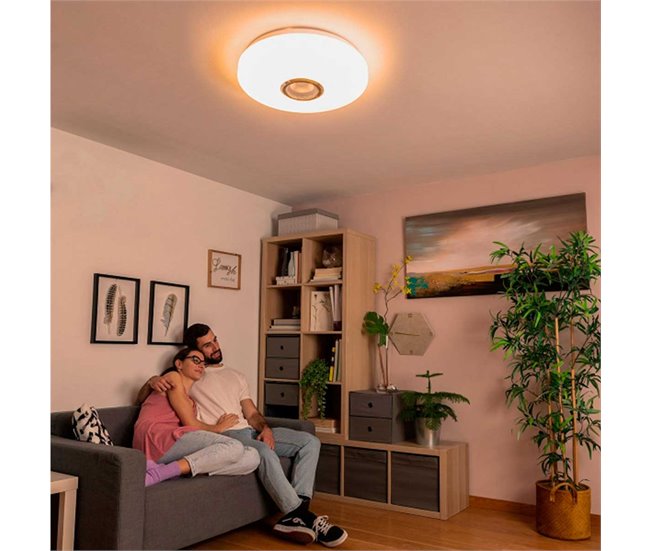 Candeeiro LED de Teto com Altifalante Branco