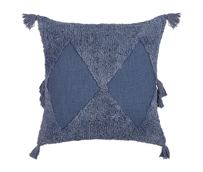 Beliani Almofada decorativa AVIUM 45x45 Azul