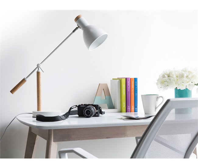 Beliani Iluminação para escritório PECKOS Branco