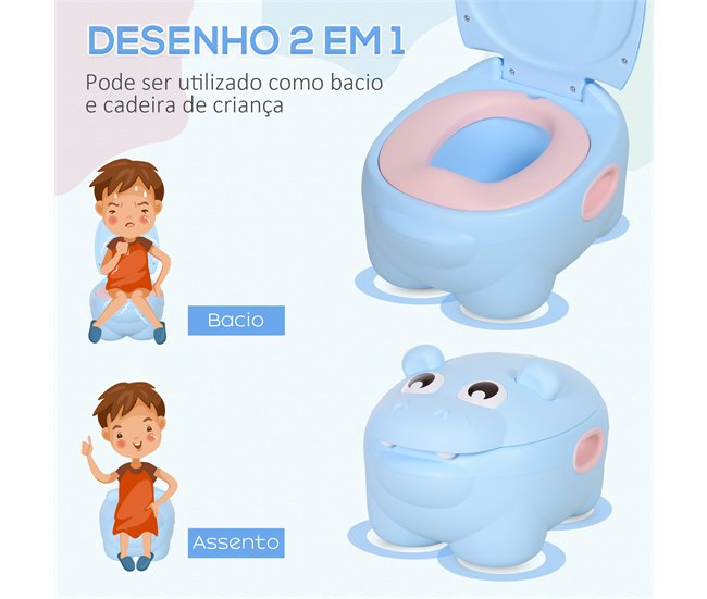 Bacio para Bebé TPE e Plástico HOMCOM Azul