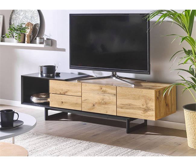 Beliani Mesa de TV FORESTER 160 Castanho