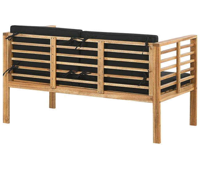 Beliani Conjunto lounge Madeira de acácia PACIFIC Castanho