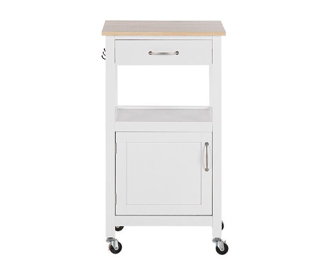 Beliani Carrinho de cozinha SIENA 48 Branco
