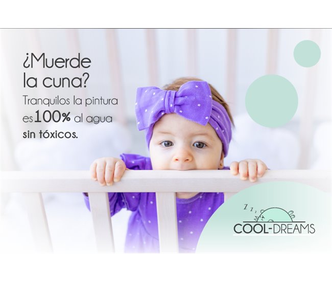 Berço co-leito Indi + colchão Morpheus + Base e tampo + 4 rodas Branco