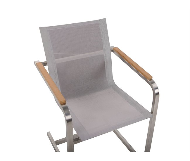 Beliani Conjunto de refeição VALCANETTO/COSOLETO Branco/ Bege
