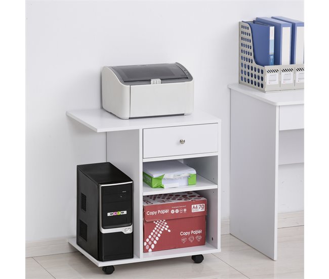 Armário para Impressora Melamina Vinsetto Branco