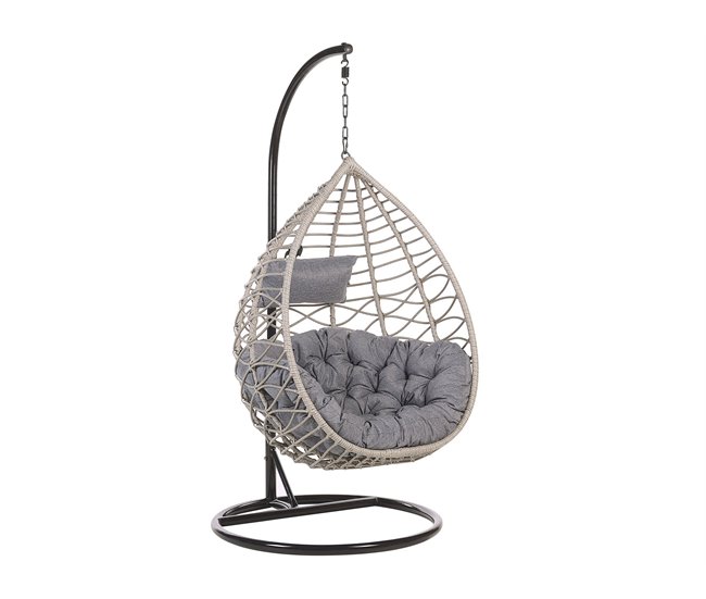 Beliani Sillón colgante ARSITA Cinza